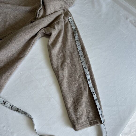 P.S.Kate Women’s 2XL Tan Taupe Faux Button Up Turtle Neck Cowl Sweater Soft - Picture 6 of 8